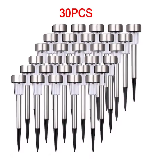 Solar Tuinlamp LED – Waterdichte RVS Zonnelantaarn voor Pad & Gazon