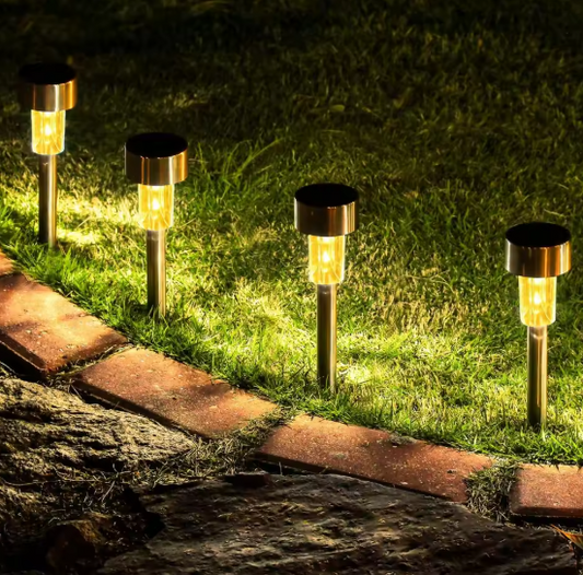 Solar Tuinlamp LED – Waterdichte RVS Zonnelantaarn voor Pad & Gazon