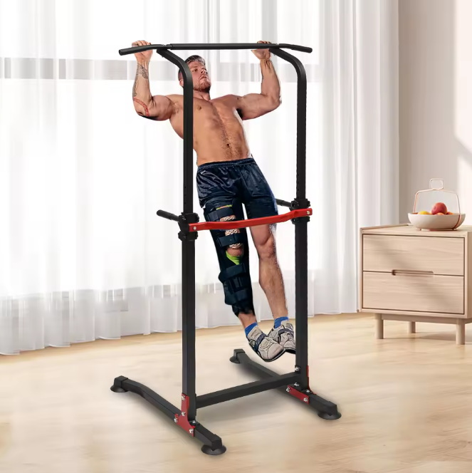 Power Tower Dip Station – Pull Up Bar & Multifunctioneel Fitnessstation voor Thuis