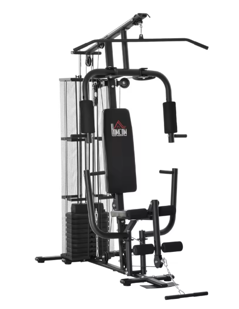 Multifunctioneel Fitnessstation – Krachtstation met Gewichtsplaten 45 kg, Voor Thuisgym