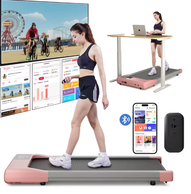 Platte Loopband – 2,5 PK Motor, 1–6 km/u, LED-Scherm & Afstandsbediening, Draagbaar en Stil