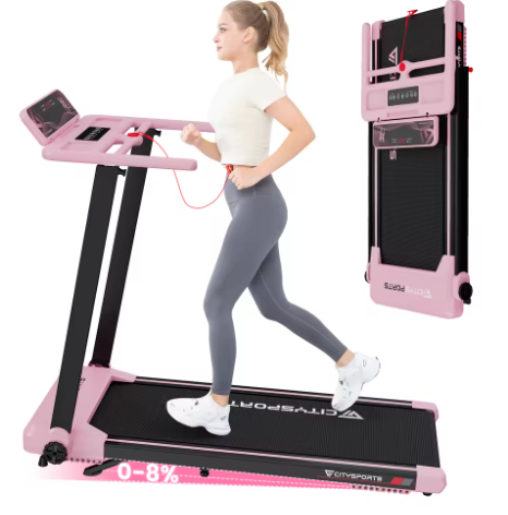 Elektrische Opvouwbare Loopband – 12 km/u, Automatische Helling & Slimme App-Bediening