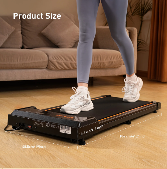 Opvouwbare Platte Loopband – 2,5 PK Motor, LED-Display & Stil Ontwerp