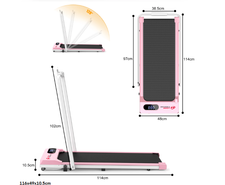 Opvouwbare Loopband – 2,5 PK Motor, LED-Display & Stil Ontwerp