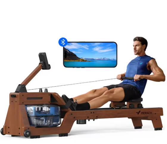 Water Roeimachine – Massief Hout, Bluetooth-App & Ergonomisch Zitkussen