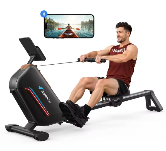 Elektromagnetische Roeimachine – 16 Niveaus & Verlengde Rail, Stil en Opvouwbaar