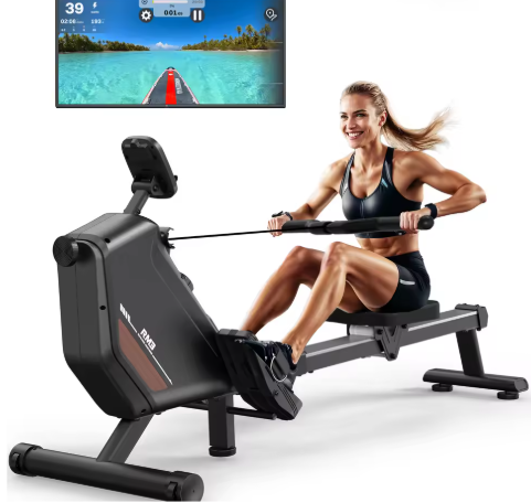 Opvouwbare Magnetische Roeimachine – 16 Niveaus, Bluetooth & Ergonomisch Ontwerp