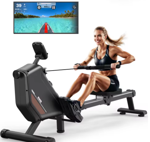 Opvouwbare Magnetische Roeimachine – 16 Niveaus, Bluetooth & Ergonomisch Ontwerp