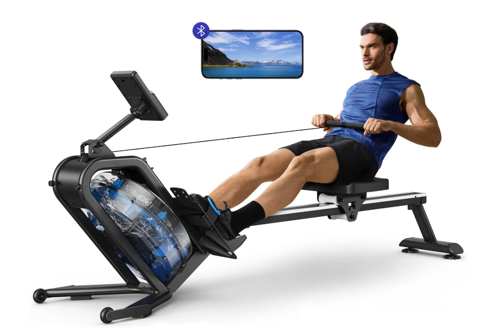 Water Roeimachine – 45° Hellingsweerstand, 15L Tank & Bluetooth Monitor