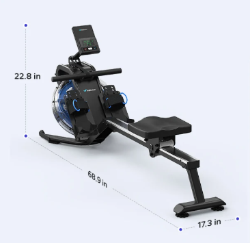 Water Roeimachine – 45° Hellingsweerstand, 15L Tank & Bluetooth Monitor
