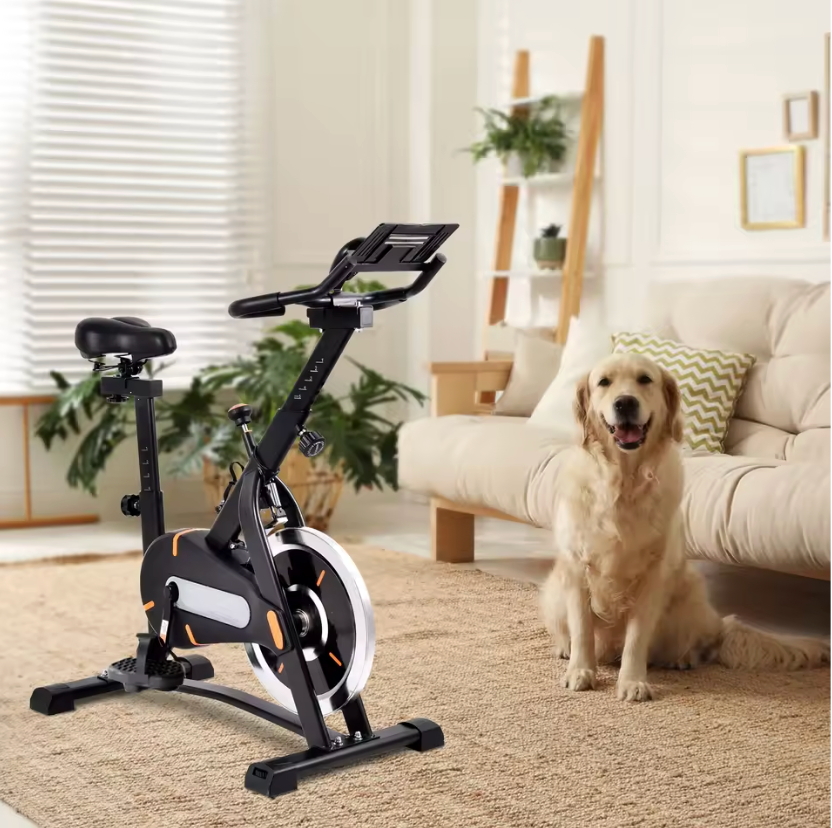 Indoor Fitnessfiets – Verstelbare Hometrainer met LCD Display, 120 kg Draagkracht