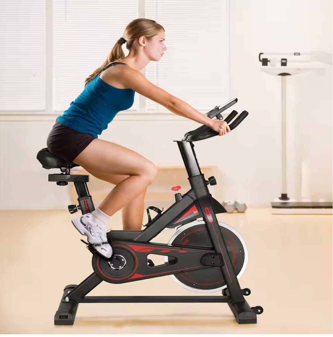 Indoor Spinningfiets – Ergometer, 10 kg Vliegwiel & LCD Display, 150 kg Draagkracht