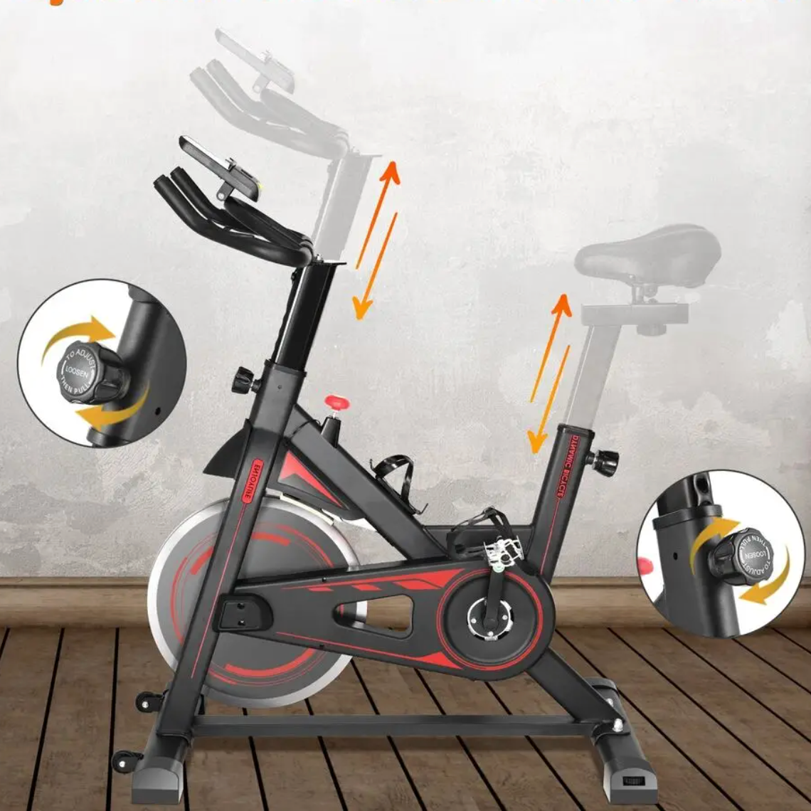 Indoor Spinningfiets – Ergometer, 10 kg Vliegwiel & LCD Display, 150 kg Draagkracht