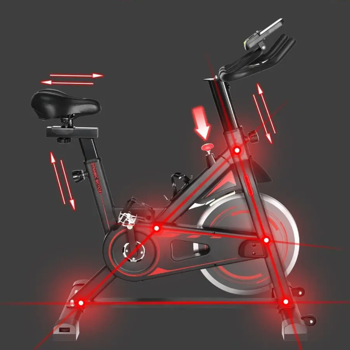 Indoor Spinningfiets – Ergometer, 10 kg Vliegwiel & LCD Display, 150 kg Draagkracht