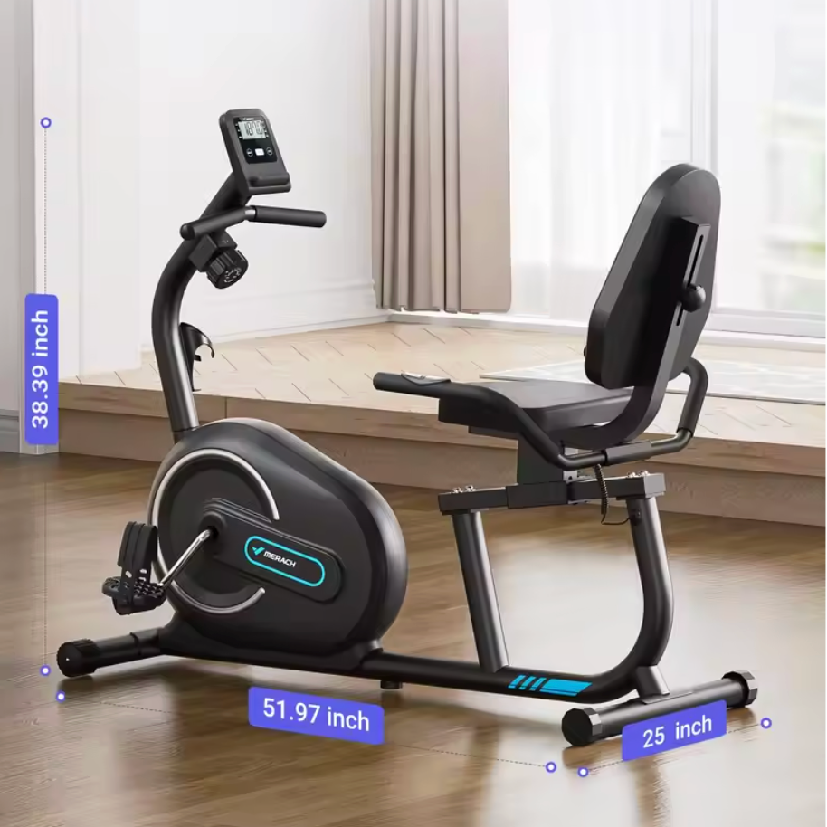 Ligfiets Hometrainer – Magnetische Weerstand, LCD Display & Hartslagmeter