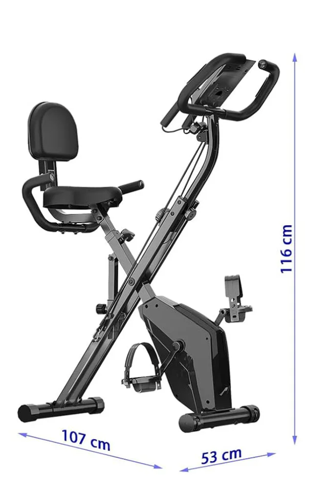 Opvouwbare Hometrainer – 8 Weerstandsniveaus, LCD & Hartslagfunctie