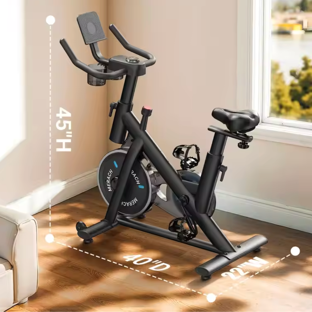 Indoor Cycling Fiets – Remblok Weerstand, LCD Display & Tablet Houder, 136 kg Draagkracht