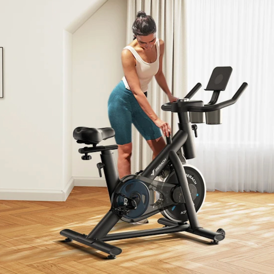 Indoor Cycling Fiets – Remblok Weerstand, LCD Display & Tablet Houder, 136 kg Draagkracht