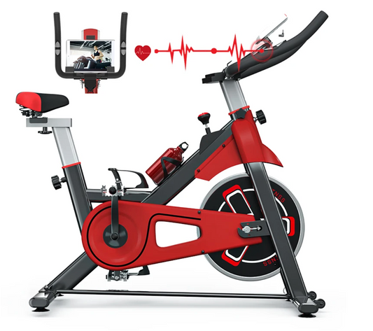 Hometrainer Spinningfiets – Indoor Fitnessbike met LCD Display & Verstelbare Weerstand, 120 kg Draagkracht