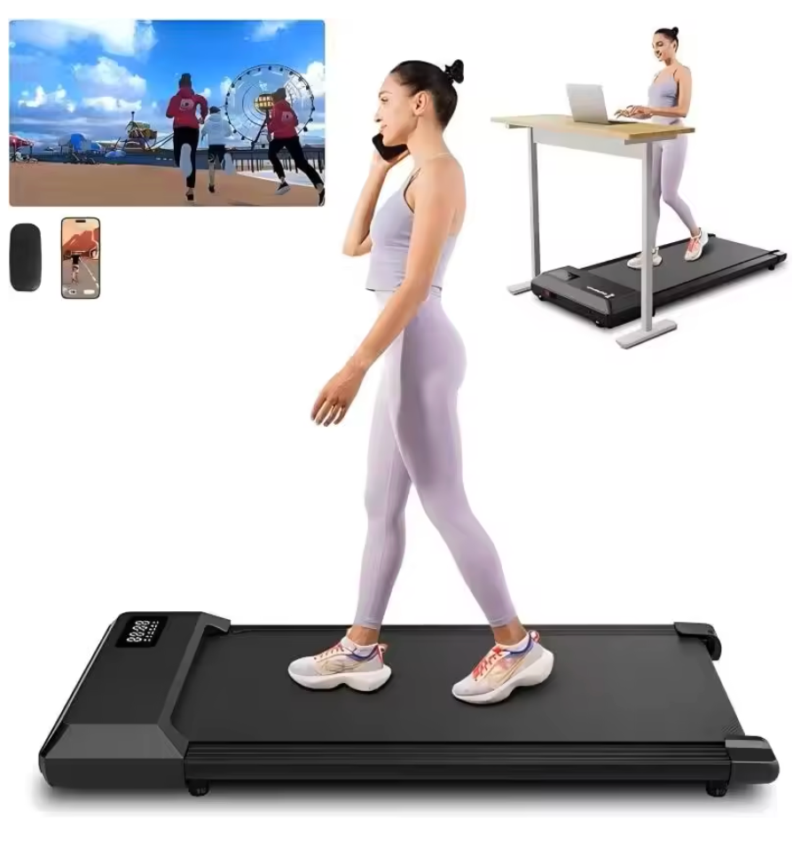 Loopband Onder Bureau – Stille Walking Pad met App & Afstandsbediening, 136 kg Draagkracht