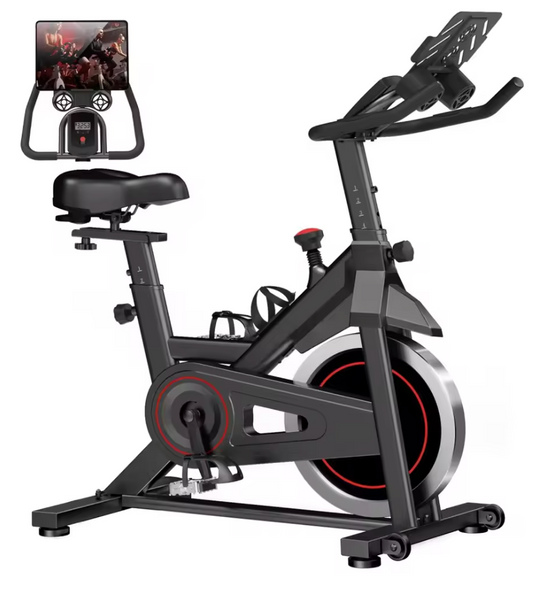 Hometrainer Spinningfiets – Verstelbare Fitnessbike met Magnetische Weerstand, 136 kg Draagkracht & Tablet-Houder