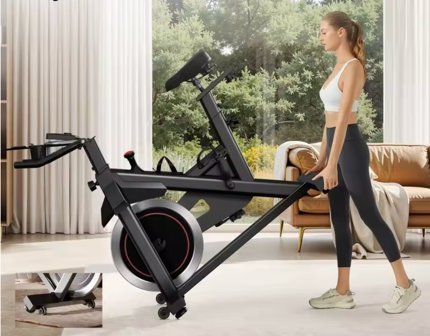 Hometrainer Spinningfiets – Verstelbare Fitnessbike met Magnetische Weerstand, 136 kg Draagkracht & Tablet-Houder