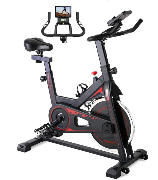 Spinningfiets Hometrainer – Magnetische Weerstand, 10 kg Vliegwiel & LCD Display