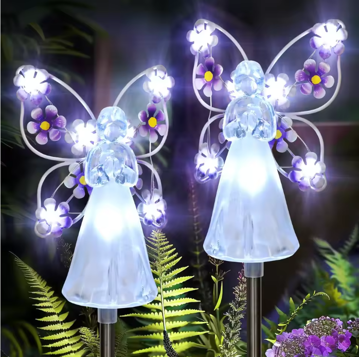 Solar Engel Tuinlamp – Decoratieve LED Zonnelamp voor Buiten, Waterdicht & Automatisch Opladen