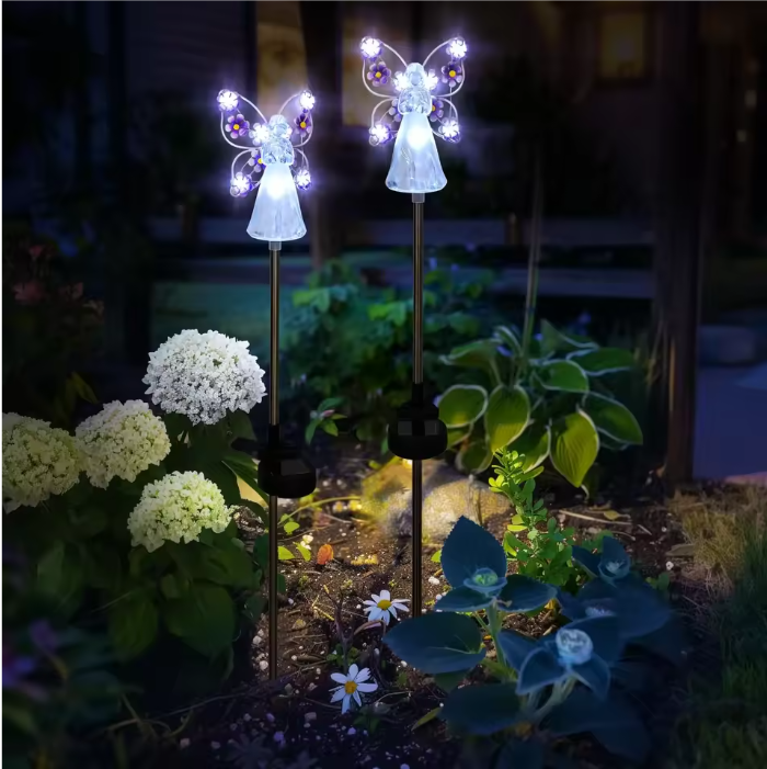 Solar Engel Tuinlamp – Decoratieve LED Zonnelamp voor Buiten, Waterdicht & Automatisch Opladen