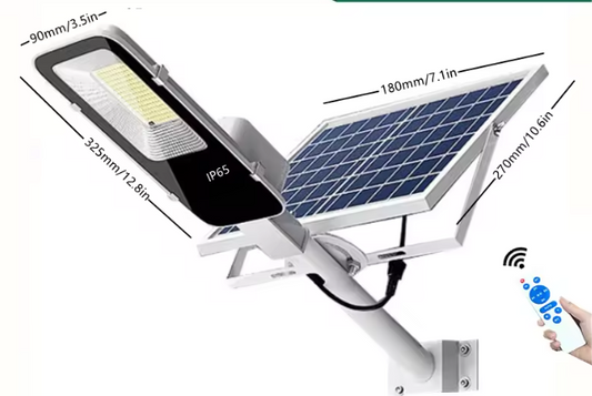 Solar LED Straatlamp 300W – Waterdichte Buitenlamp met Afstandsbediening & Automatisch Dusk-to-Dawn Systeem