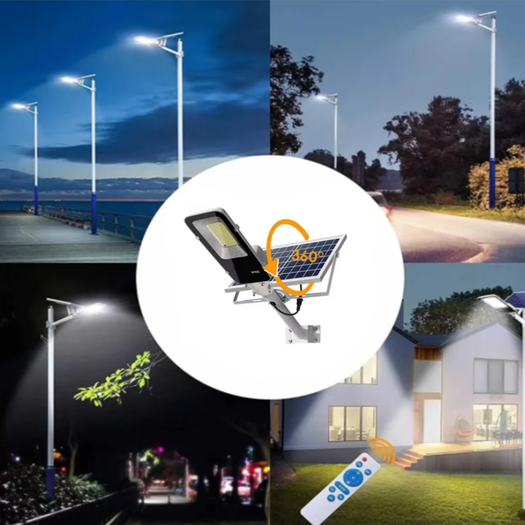 Solar LED Straatlamp 300W – Waterdichte Buitenlamp met Afstandsbediening & Automatisch Dusk-to-Dawn Systeem