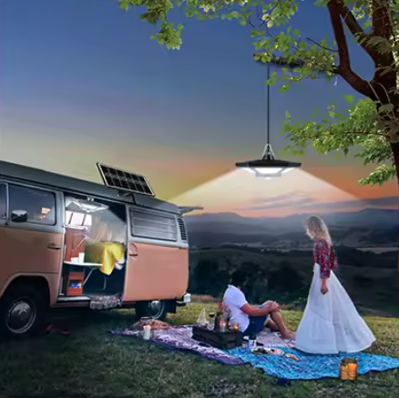 Solar LED Hanglamp – 180 LED’s met Afstandsbediening & Bewegingssensor, Voor Binnen en Buiten