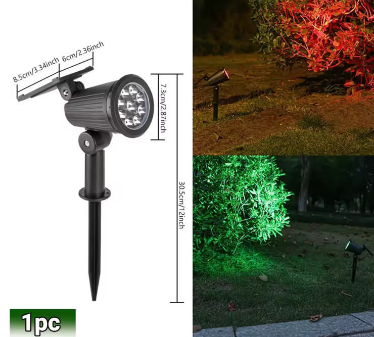 Solar LED Spotlamp – 9 LED’s RGB Tuinverlichting, Waterdicht & Verstelbaar