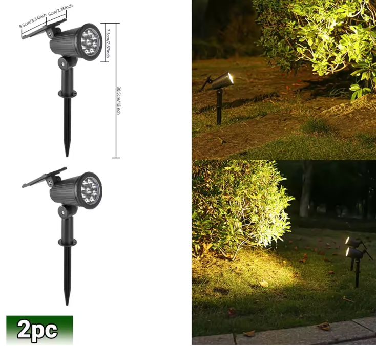 Solar LED Spotlamp – 9 LED’s RGB Tuinverlichting, Waterdicht & Verstelbaar