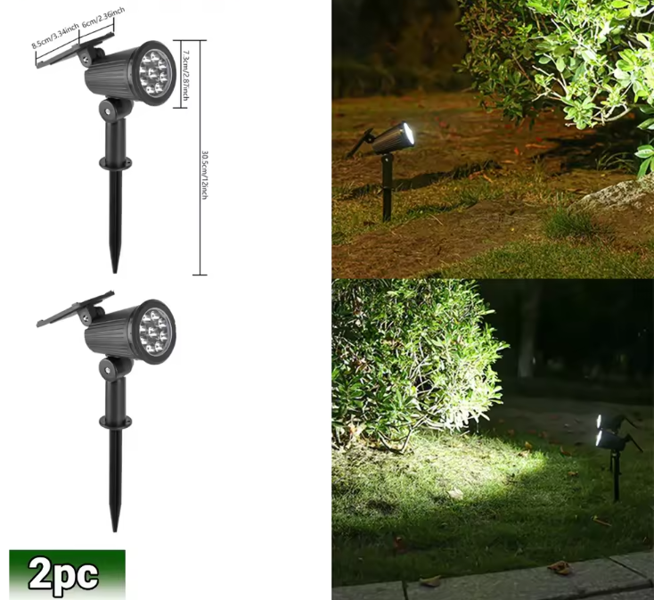 Solar LED Spotlamp – 9 LED’s RGB Tuinverlichting, Waterdicht & Verstelbaar