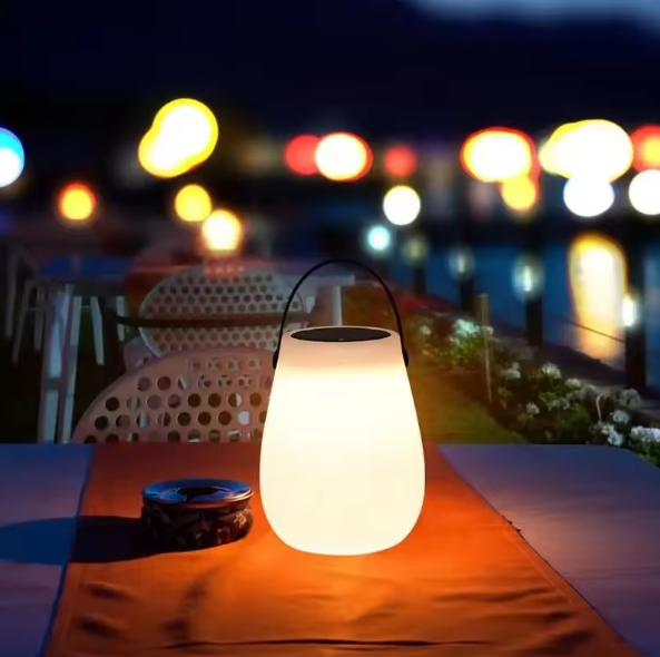 Solar LED Tafellantaarn op Zonne-energie – Draagbaar & USB Oplaadbaar, IP54 Weerbestendig