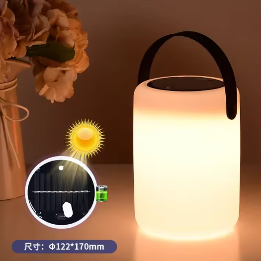 Solar LED Tafellantaarn op Zonne-energie – Draagbaar & USB Oplaadbaar, IP54 Weerbestendig