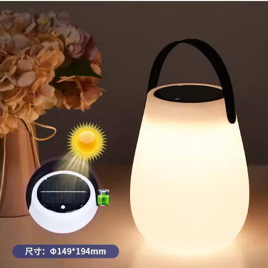 Solar LED Tafellantaarn op Zonne-energie – Draagbaar & USB Oplaadbaar, IP54 Weerbestendig