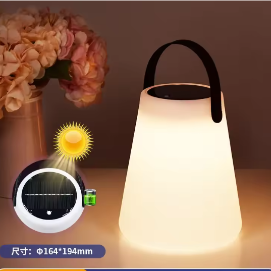 Solar LED Tafellantaarn op Zonne-energie – Draagbaar & USB Oplaadbaar, IP54 Weerbestendig