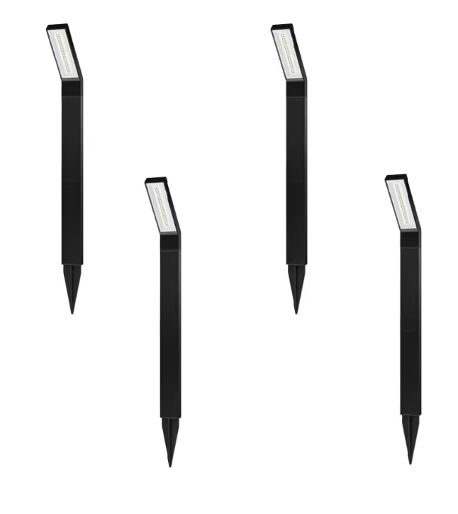 Set van 4 Solar Tuinpadlampen – LED Buitenlampen met IP65 Bescherming & 3 Lichtstanden