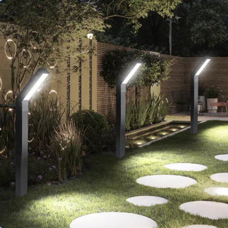 Set van 4 Solar Tuinpadlampen – LED Buitenlampen met IP65 Bescherming & 3 Lichtstanden
