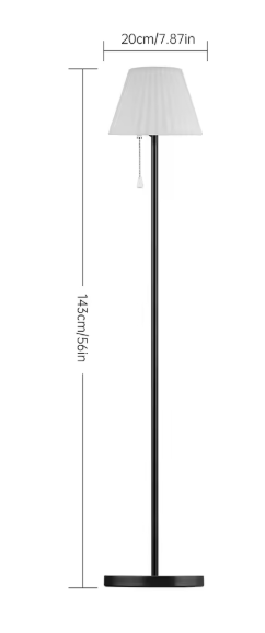 Solar LED Vloerlamp – Oplaadbaar met USB & Afstandsbediening, RGB & Warm Licht