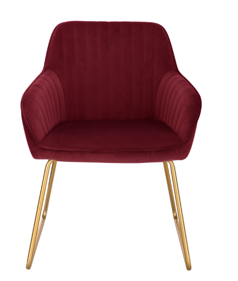 Set van 2 Fluwelen Eetkamerstoelen – Met Armleuningen & Metalen Poten, Modern en Comfortabel