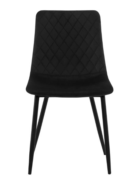 Set van 4 Scandinavische Eetkamerstoelen – Fluwelen Zitting & Metalen Poten, Modern en Comfortabel