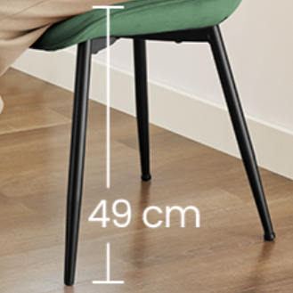 Set van 2 Eetkamerstoelen – Comfortabele Leren Look & Stalen Poten, Ergonomisch Ontwerp