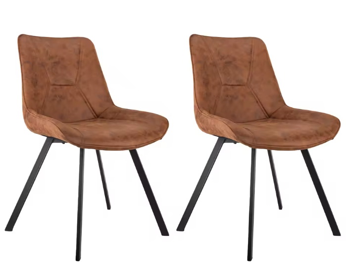 Set van 2 Ergonomische Eetkamerstoelen – Waterafstotend & Krasbestendig, Modern Design