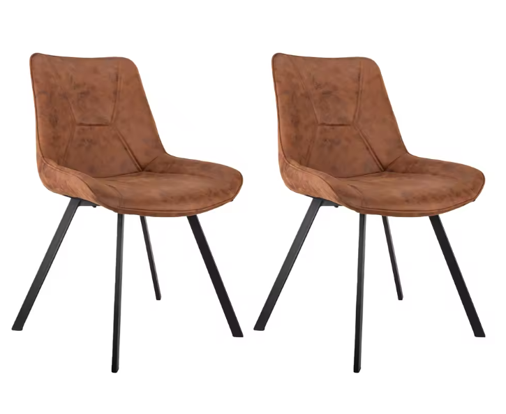 Set van 2 Ergonomische Eetkamerstoelen – Waterafstotend & Krasbestendig, Modern Design