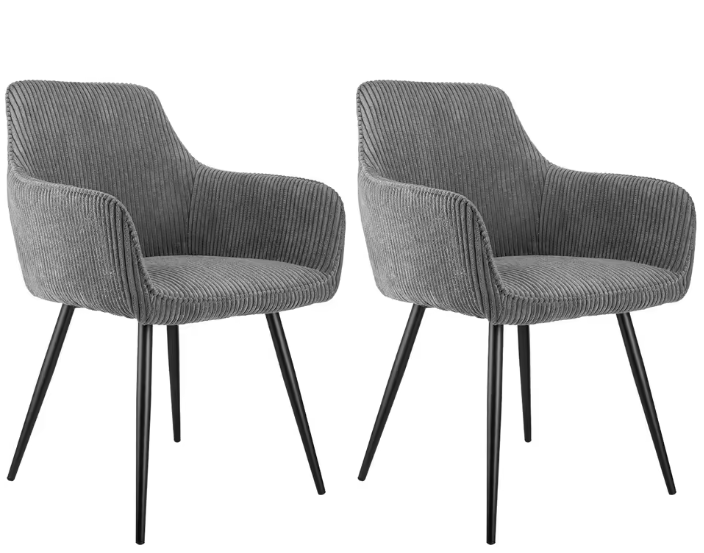 Set van 2 Ergonomische Eetkamerstoelen – Waterafstotend & Krasbestendig, Modern Design