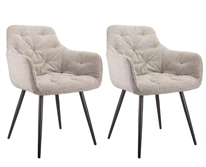 Set van 2 Ergonomische Eetkamerstoelen – Waterafstotend & Krasbestendig, Modern Design