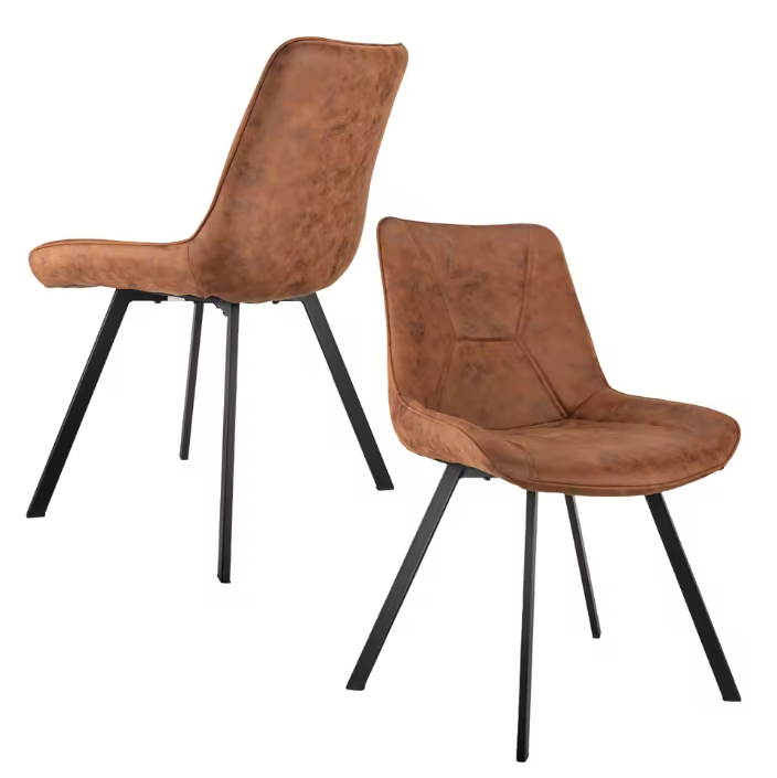 Set van 2 Ergonomische Eetkamerstoelen – Waterafstotend & Krasbestendig, Modern Design